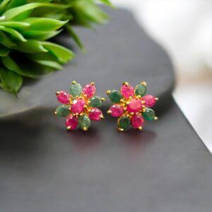 Ruby Emerald Stud