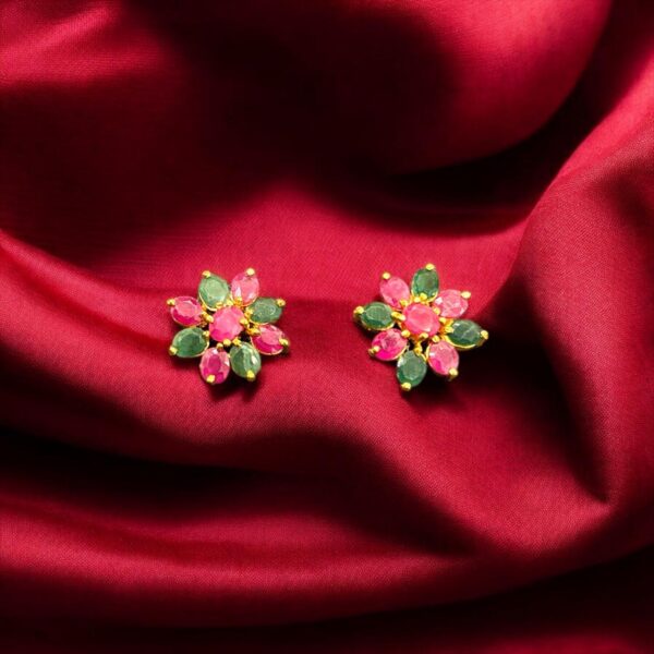 Ruby Emerald Stud