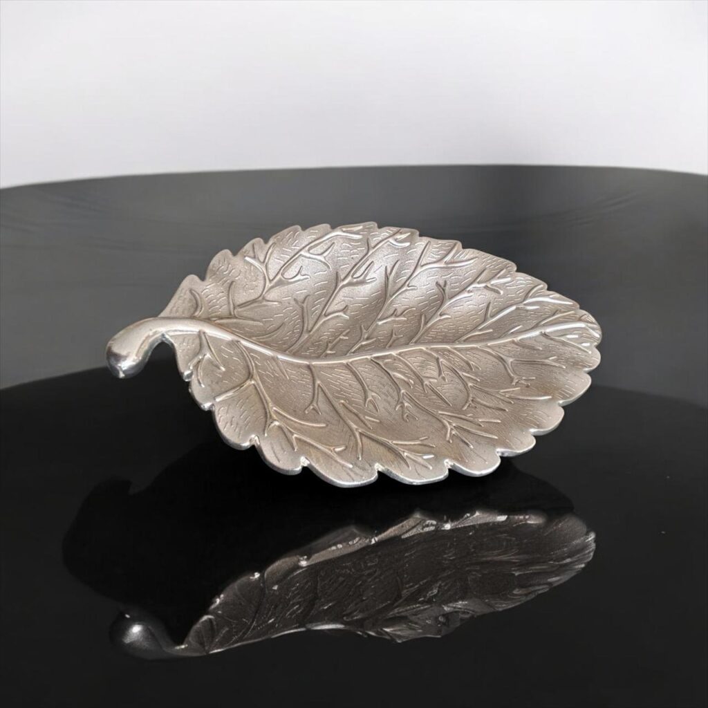 Leaf Plate- Silver Color