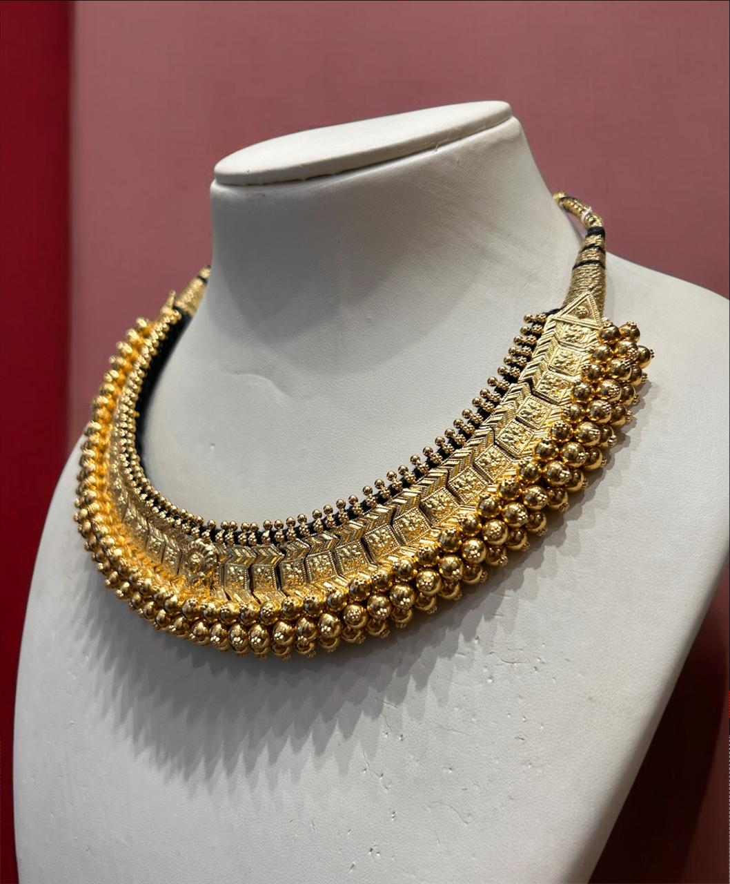 gold Traditional gejje tikki / gejje addige necklace