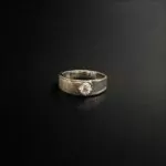 Platinum Ring with Diamond Men's