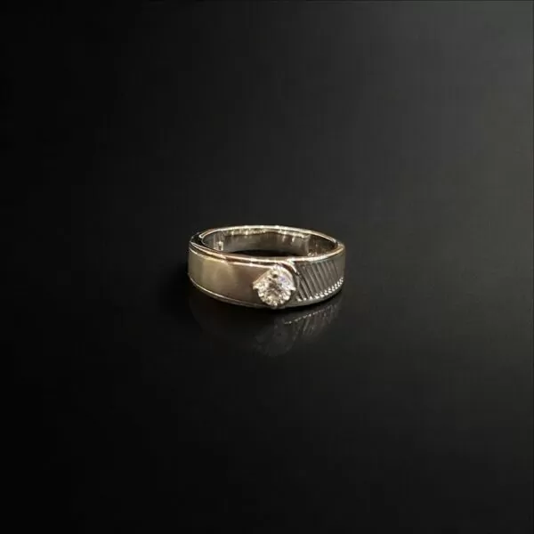 Platinum Ring with Diamond Men's